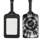 Black And White Tie Dye Print Luggage Tag