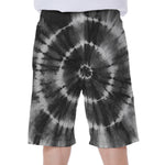 Black And White Tie Dye Print Men's Beach Shorts