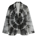 Black And White Tie Dye Print Men's Blazer
