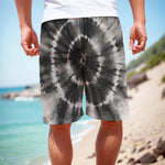 Black And White Tie Dye Print Men's Cargo Shorts