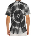 Black And White Tie Dye Print Men's Deep V-Neck Shirt