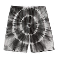 Black And White Tie Dye Print Men's Swim Trunks