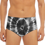 Black And White Tie Dye Print Men's Triangle Swim Briefs