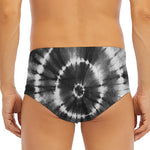 Black And White Tie Dye Print Men's Triangle Swim Briefs