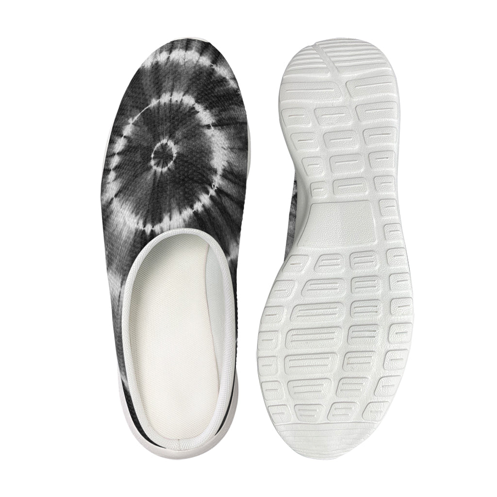 Black And White Tie Dye Print Mesh Casual Shoes