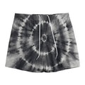 Black And White Tie Dye Print Mesh Shorts