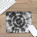 Black And White Tie Dye Print Mouse Pad