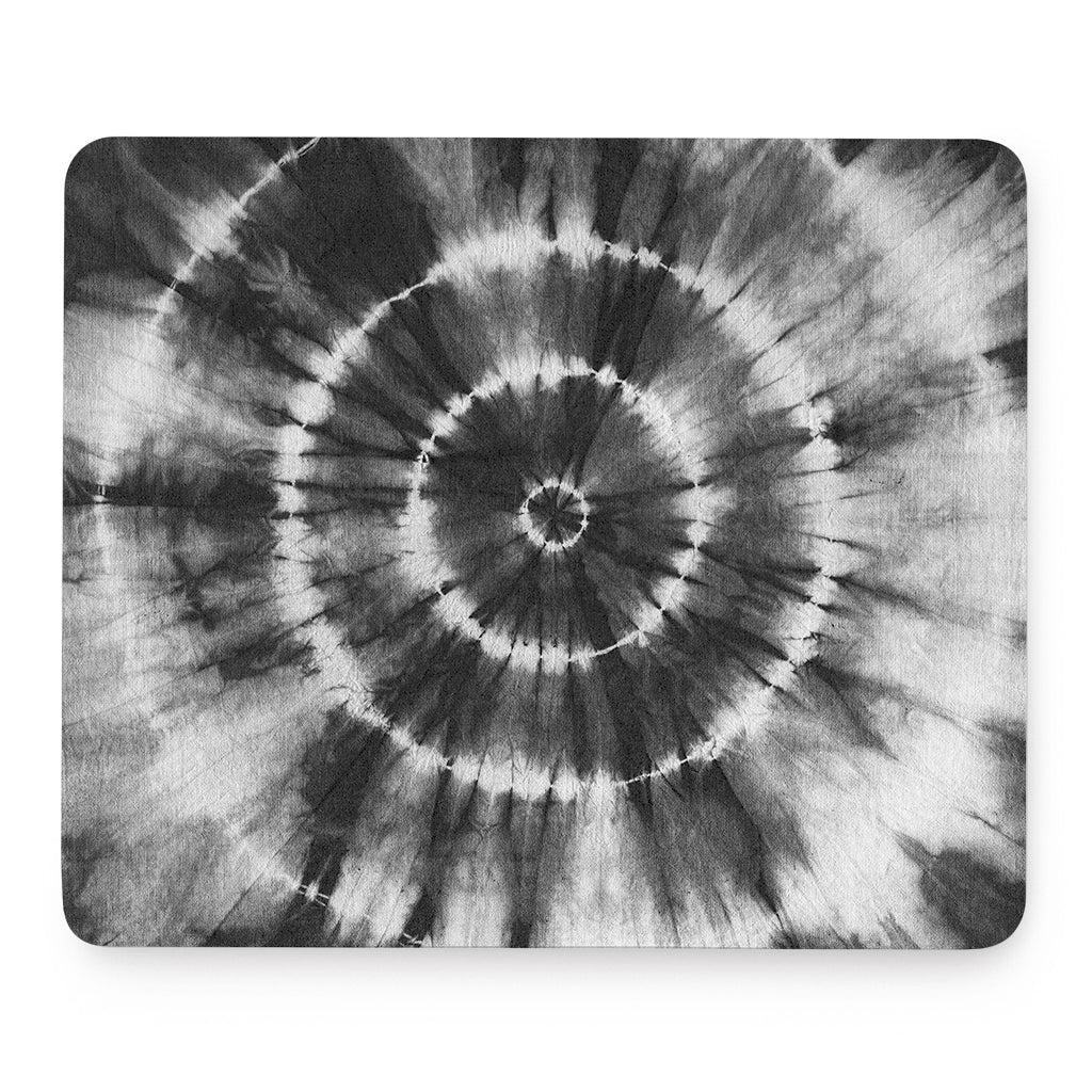 Black And White Tie Dye Print Mouse Pad