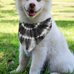 Black And White Tie Dye Print Over The Collar Dog Bandana