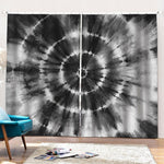 Black And White Tie Dye Print Pencil Pleat Curtains