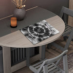 Black And White Tie Dye Print Placemat