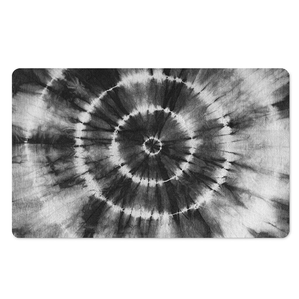 Black And White Tie Dye Print Polyester Doormat