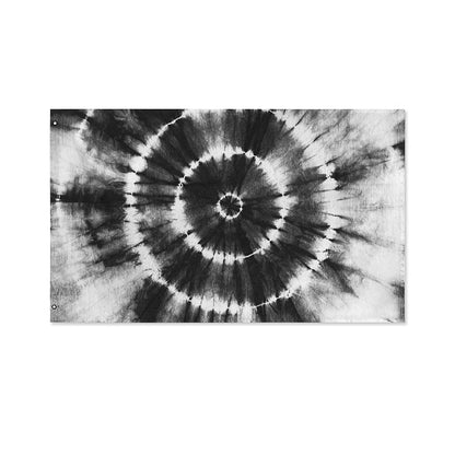 Black And White Tie Dye Print Polyester Flag