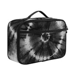 Black And White Tie Dye Print Portable Lunch Bag