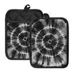 Black And White Tie Dye Print Pot Holders With Pocket