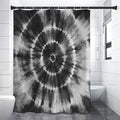 Black And White Tie Dye Print Premium Shower Curtain