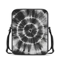 Black And White Tie Dye Print Rectangular Crossbody Bag