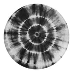 Black And White Tie Dye Print Round Blanket