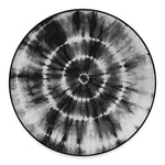Black And White Tie Dye Print Round Floor Mat