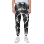 Black And White Tie Dye Print Scuba Joggers
