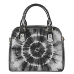 Black And White Tie Dye Print Shoulder Handbag