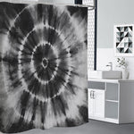 Black And White Tie Dye Print Shower Curtain