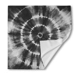 Black And White Tie Dye Print Silk Bandana