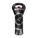 Black And White Tie Dye Print Single Neoprene Wine Tote