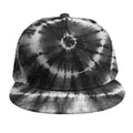 Black And White Tie Dye Print Snapback Cap