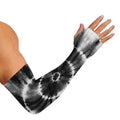 Black And White Tie Dye Print Sun Protection Arm Sleeves
