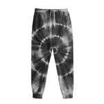Black And White Tie Dye Print Sweatpants