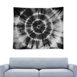 Black And White Tie Dye Print Tapestry