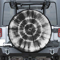 Black And White Tie Dye Print Tire Cover