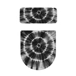 Black And White Tie Dye Print Toilet Lid And Tank Cover Set