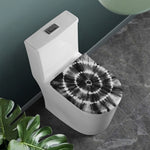Black And White Tie Dye Print Toilet Lid Cover