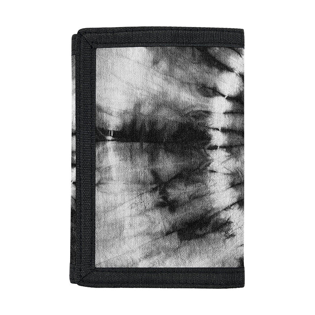 Black And White Tie Dye Print Trifold Wallet