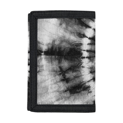 Black And White Tie Dye Print Trifold Wallet