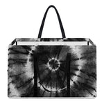 Black And White Tie Dye Print Utility Tote Bag