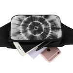 Black And White Tie Dye Print Waist Bag