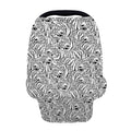 Black And White Tiger Pattern Print Baby Seat Cover
