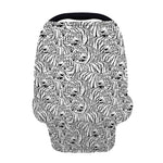 Black And White Tiger Pattern Print Baby Seat Cover