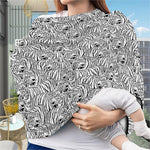 Black And White Tiger Pattern Print Baby Seat Cover