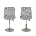 Black And White Tiger Pattern Print Bar Stool Covers