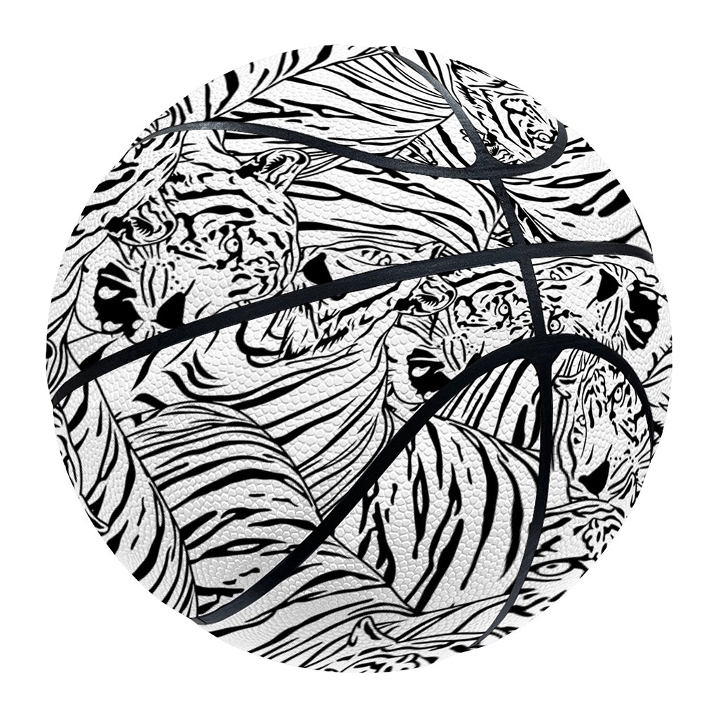 Black And White Tiger Pattern Print Basketball