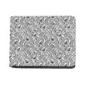 Black And White Tiger Pattern Print Bifold Wallet