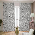 Black And White Tiger Pattern Print Dimout Pencil Pleat Curtains