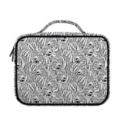 Black And White Tiger Pattern Print Briefcase Bible Bag