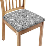Black And White Tiger Pattern Print Chair Cushion Cover