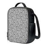 Black And White Tiger Pattern Print Crossbody Lunch Bag