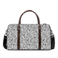 Black And White Tiger Pattern Print Duffel Bag
